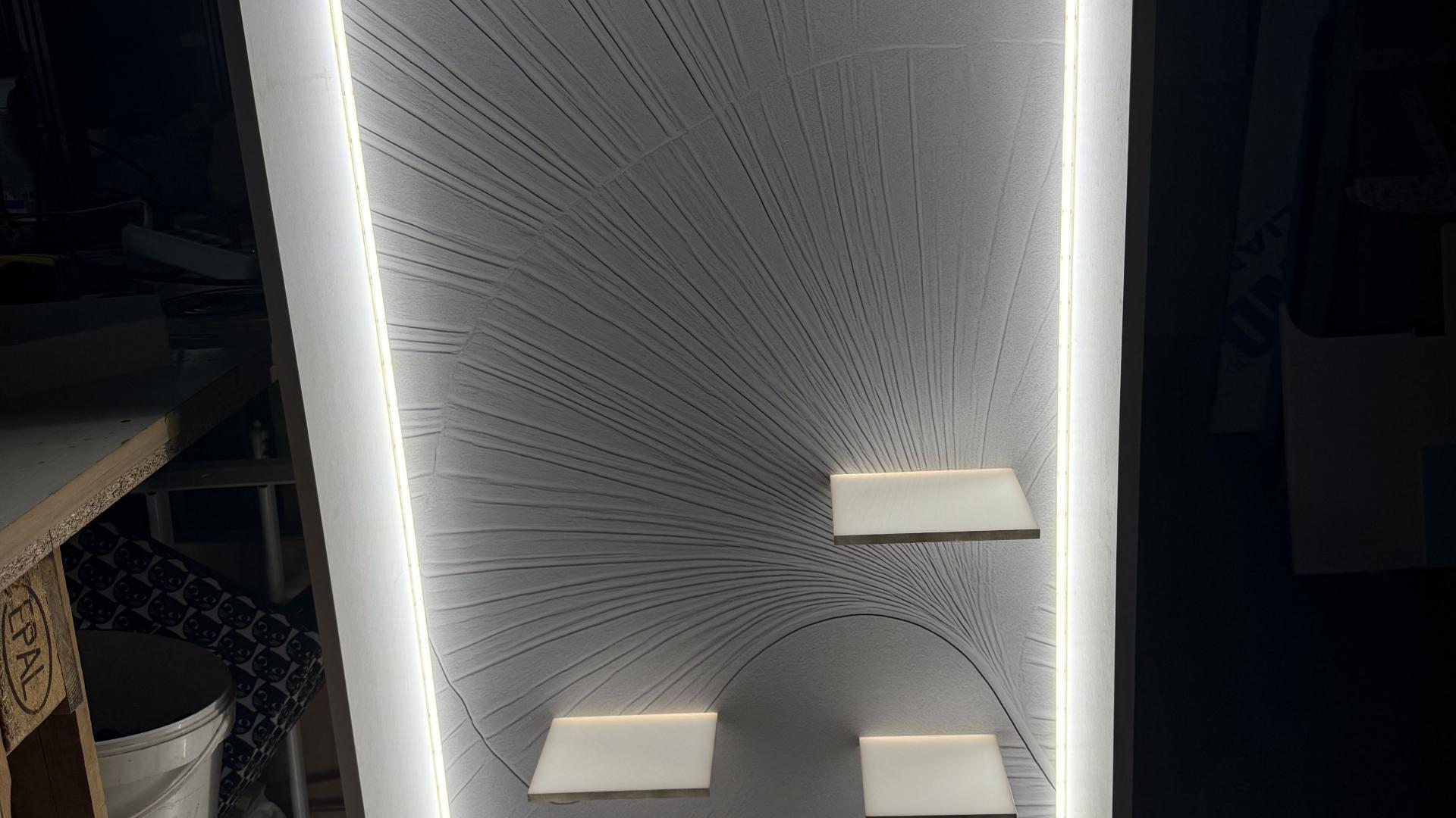 Sculptural display stand fabrication for CLARA