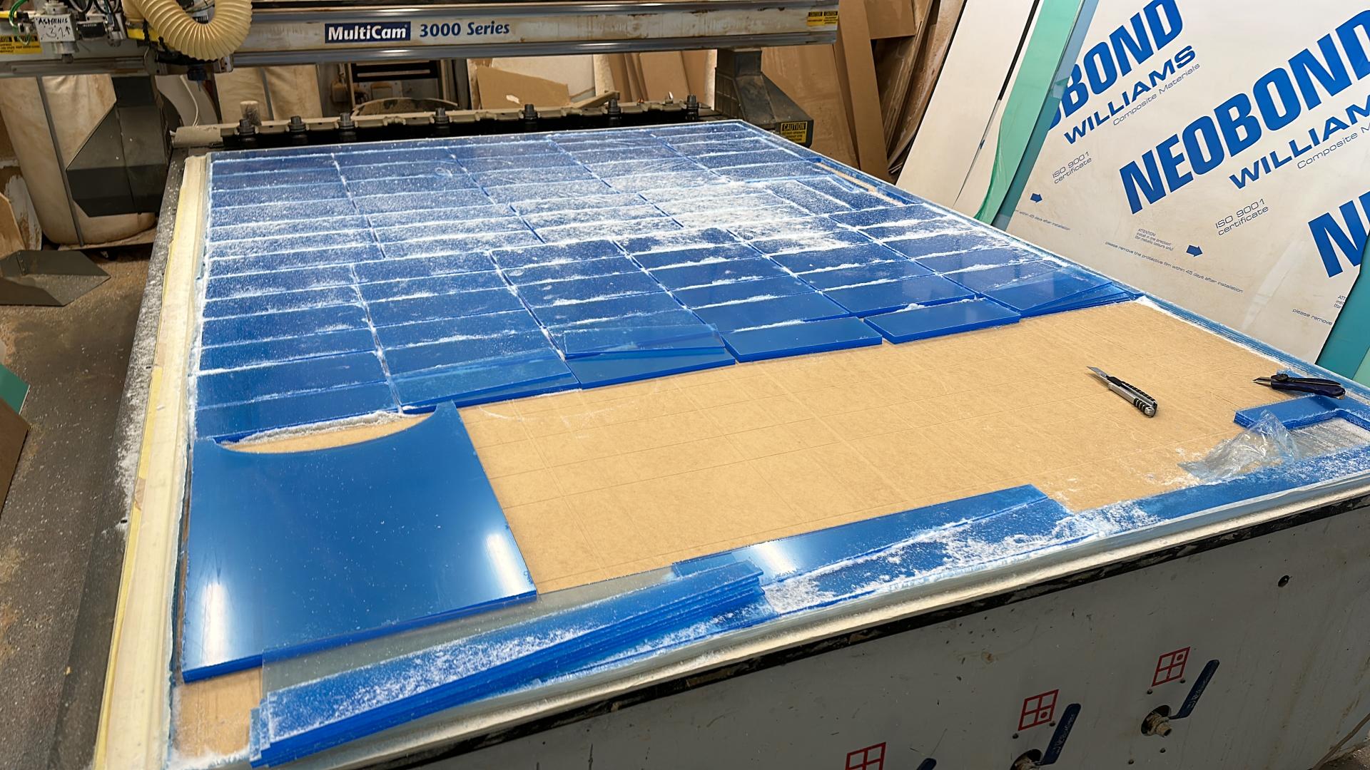 Batch CNC cutting of MDF and composite panels